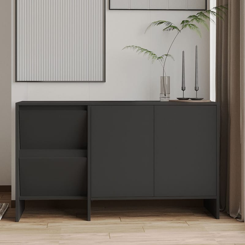 Crala Konsol 130x81,8x44 cm - Antracit - Opbevaring - Opbevaringsmøbler - Skænke & sideboards
