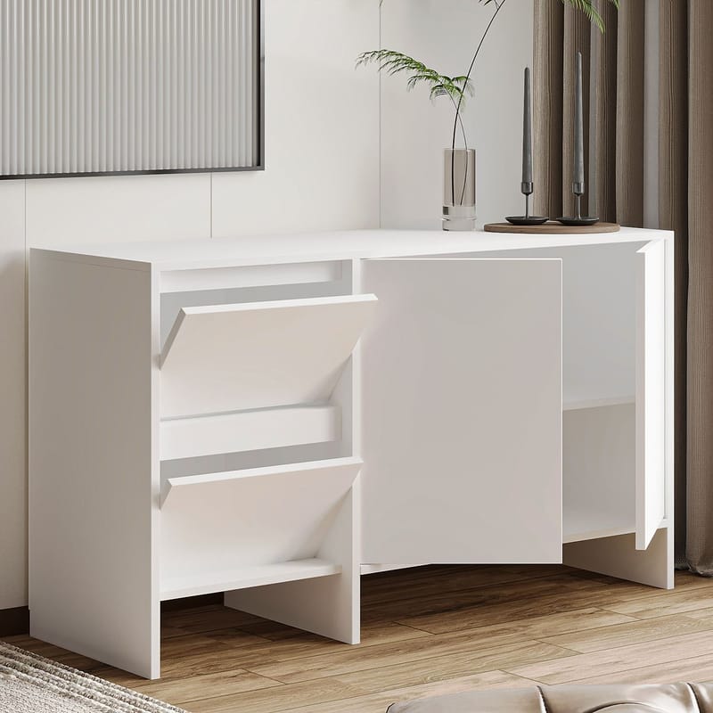 Crala Konsol 130x81,8x44 cm - Hvid - Opbevaring - Opbevaringsmøbler - Skænke & sideboards