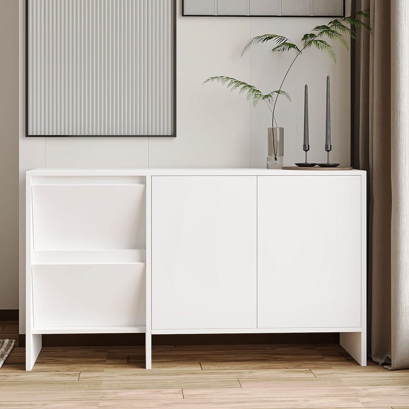 Crala Konsol 130x81,8x44 cm - Hvid - Opbevaring - Opbevaringsmøbler - Skænke & sideboards
