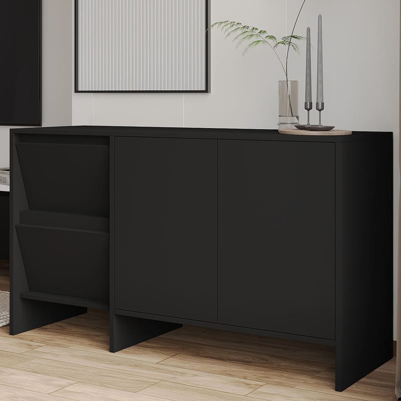 Crala Konsol 130x81,8x44 cm - Sort - Opbevaring - Opbevaringsmøbler - Skænke & sideboards