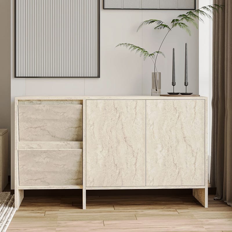 Crala Konsol 130x81,8x44 cm - Travertin - Opbevaring - Opbevaringsmøbler - Skænke & sideboards