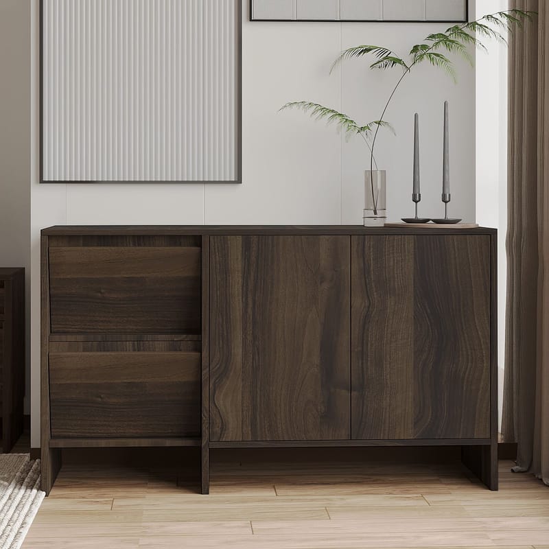 Crala Konsol 130x81,8x44 cm - Valnød - Opbevaring - Opbevaringsmøbler - Skænke & sideboards