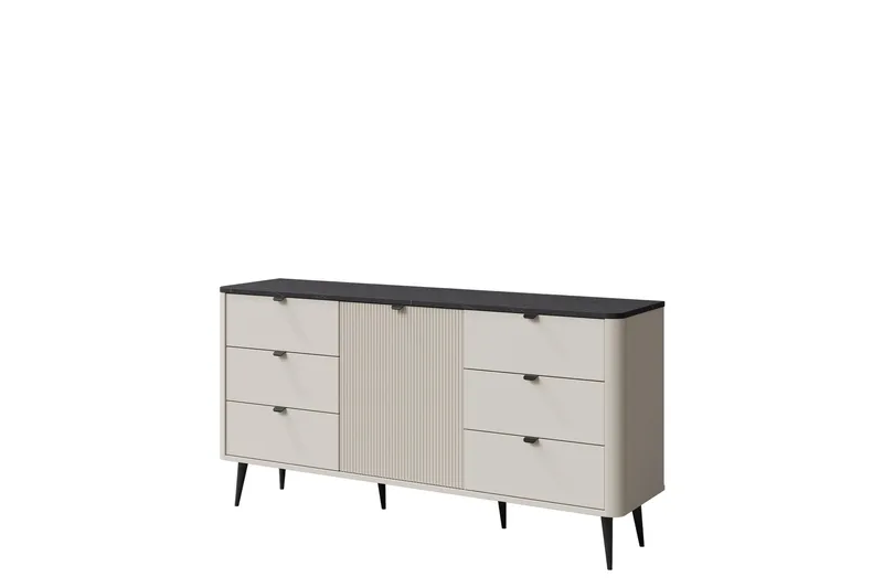 Cucina Skænk 160x40 cm - Beige/Grå - Opbevaring - Opbevaringsmøbler - Skænke & sideboards