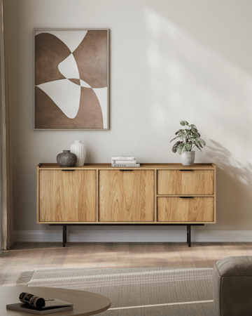 Dravo Skænk 68x150 cm - Naturlig hickory - Opbevaring - Opbevaringsmøbler - Skænke & sideboards