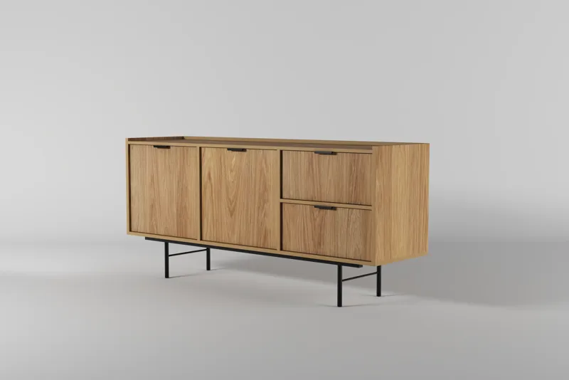 Dravo Skænk 68x150 cm, Naturlig hickory