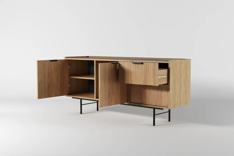 Dravo Skænk 68x150 cm - Naturlig hickory - Opbevaring - Opbevaringsmøbler - Skænke & sideboards