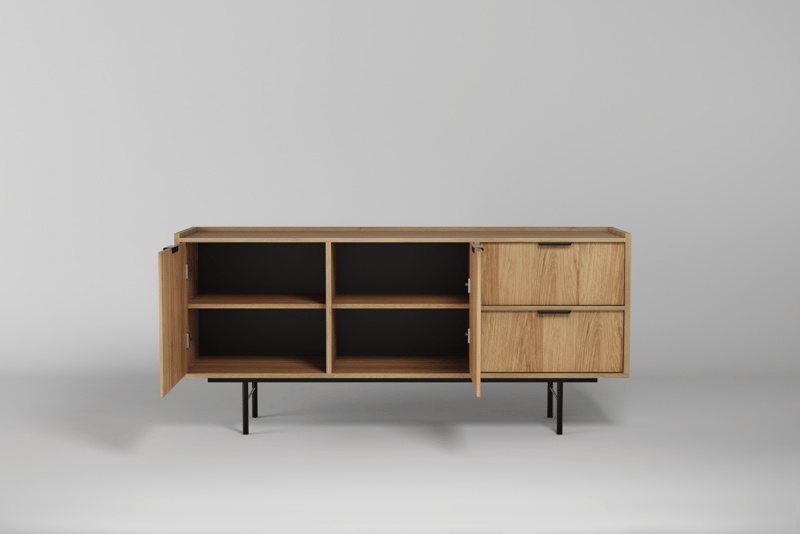 Dravo Skænk 68x150 cm - Naturlig hickory - Opbevaring - Opbevaringsmøbler - Skænke & sideboards