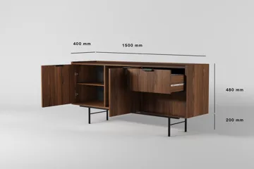 Dravo Skænk 68x150 cm - Warmia valnød - Opbevaring - Opbevaringsmøbler - Skænke & sideboards