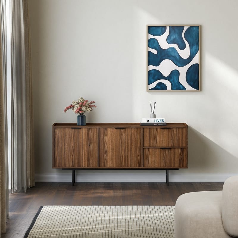 Dravo Skænk 68x150 cm - Warmia valnød - Opbevaring - Opbevaringsmøbler - Skænke & sideboards