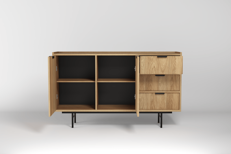 Dravo Skænk 90x150 cm - Naturlig hickory - Opbevaring - Opbevaringsmøbler - Skænke & sideboards