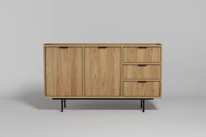 Dravo Skænk 90x150 cm - Naturlig hickory - Opbevaring - Opbevaringsmøbler - Skænke & sideboards