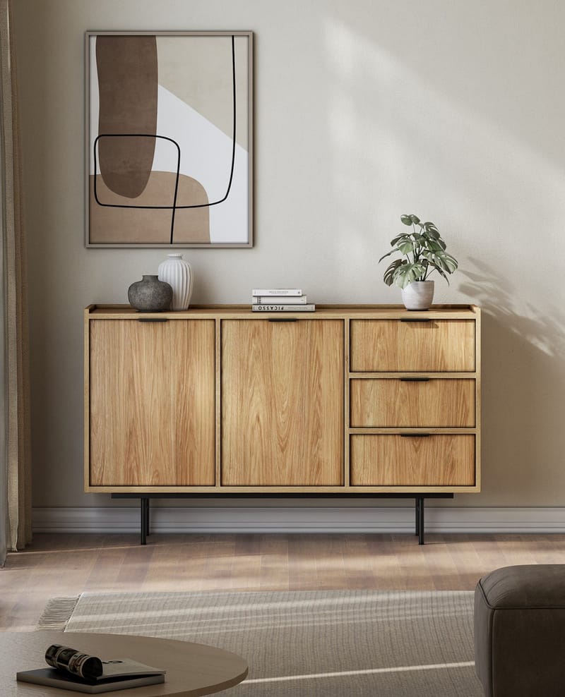 Dravo Skænk 90x150 cm - Naturlig hickory - Opbevaring - Opbevaringsmøbler - Skænke & sideboards