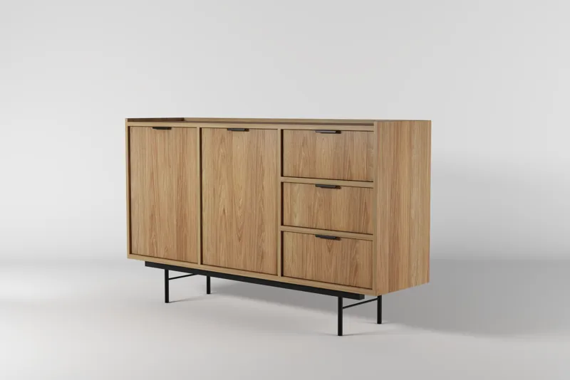 Dravo Skænk 90x150 cm, Naturlig hickory