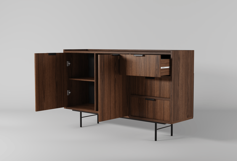 Dravo Skænk 90x150 cm - Warmia valnød - Opbevaring - Opbevaringsmøbler - Skænke & sideboards