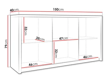 Driva skænk 150 cm - Brun - Opbevaring - Opbevaringsmøbler - Skænke & sideboards