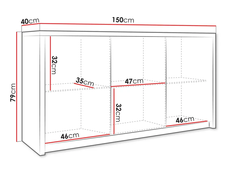 Driva skænk 150 cm - Brun - Opbevaring - Opbevaringsmøbler - Skænke & sideboards
