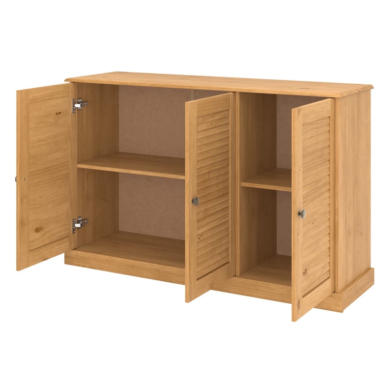 Edith skænk 125x80 cm - Bejdset/vokset naturligt fyrretræ - Opbevaring - Opbevaringsmøbler - Skænke & sideboards