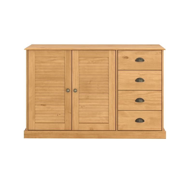 Edith skænk 125x80 cm - Bejdset/Vokset naturligt fyrretræ - Opbevaring - Opbevaringsmøbler - Skænke & sideboards