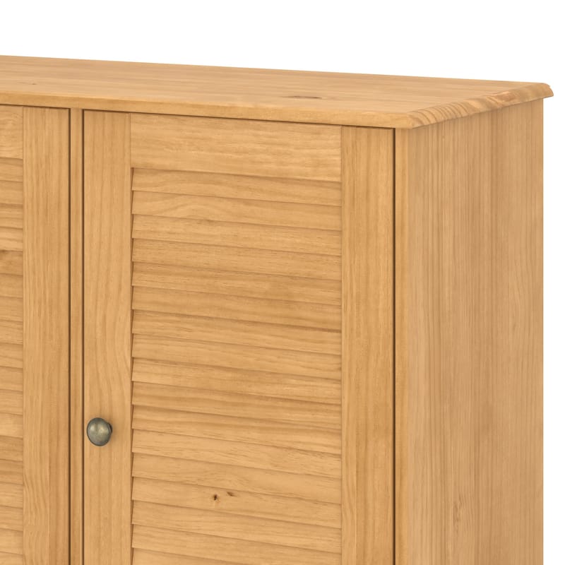 Edith skænk 125x80 cm - Bejdset/vokset naturligt fyrretræ - Opbevaring - Opbevaringsmøbler - Skænke & sideboards