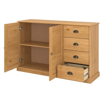 Edith skænk 125x80 cm - Bejdset/Vokset naturligt fyrretræ - Opbevaring - Opbevaringsmøbler - Skænke & sideboards