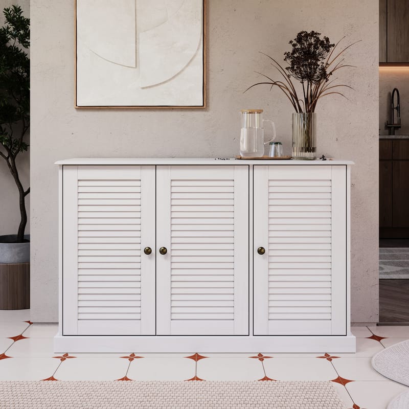 Edith skænk 125x80 cm - Hvid - Opbevaring - Opbevaringsmøbler - Skænke & sideboards