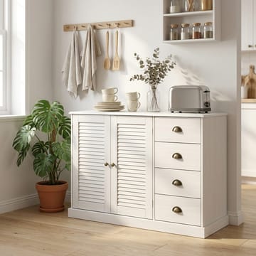 Edith skænk 125x80 cm - Hvid - Opbevaring - Opbevaringsmøbler - Skænke & sideboards