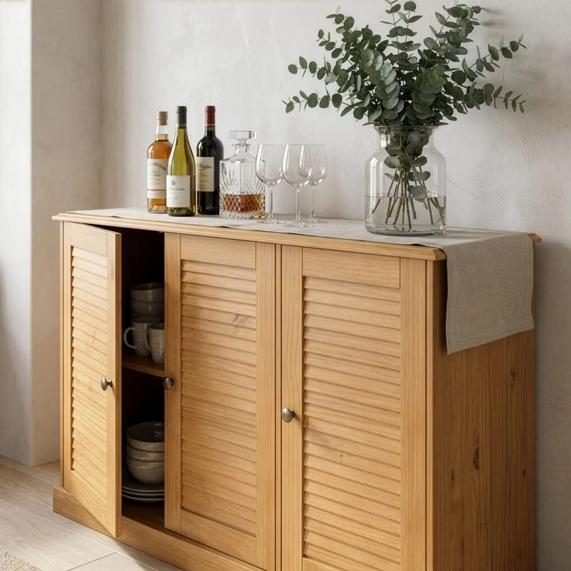 Edith Skænk 125x80 cm i Træ - Brun - Opbevaring - Opbevaringsmøbler - Skænke & sideboards