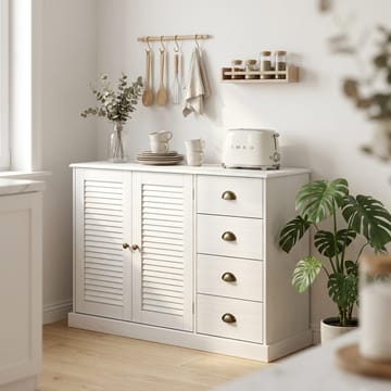 Edith Skænk 125x80 cm i Træ - Hvid - Opbevaring - Opbevaringsmøbler - Skænke & sideboards