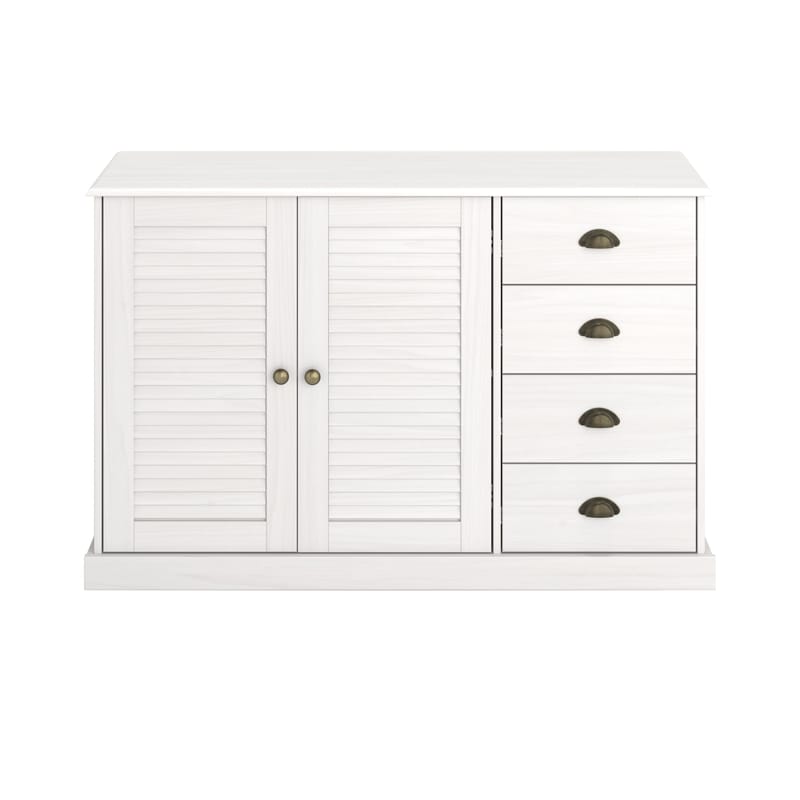 Edith Skænk 125x80 cm i Træ - Hvid - Opbevaring - Opbevaringsmøbler - Skænke & sideboards