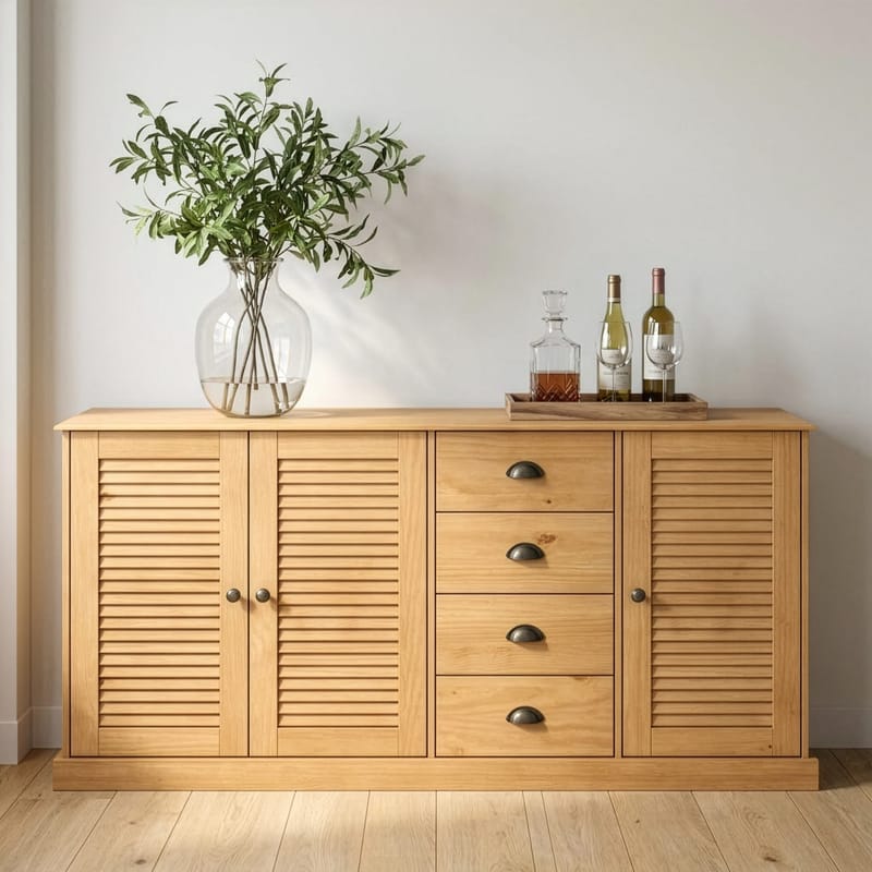Edith skænk 166x80 cm - Bejdset/vokset - Opbevaring - Opbevaringsmøbler - Skænke & sideboards