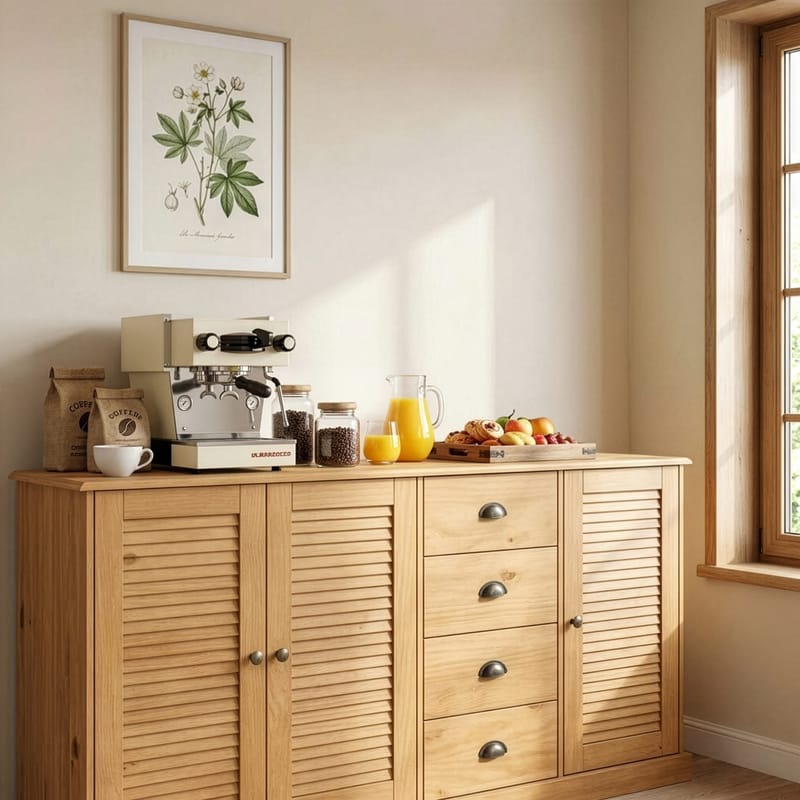 Edith skænk 166x80 cm - Bejdset/vokset - Opbevaring - Opbevaringsmøbler - Skænke & sideboards