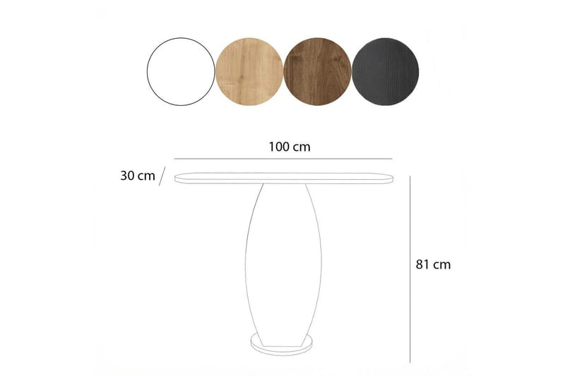 Ellittica Hjørnekommode 100 cm - Hvid - Opbevaring - Opbevaringsmøbler - Kommode