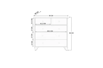 Elyra Hjørnekommode 90 cm - Mat Hvid - Opbevaring - Opbevaringsmøbler - Kommode - Entrékommode