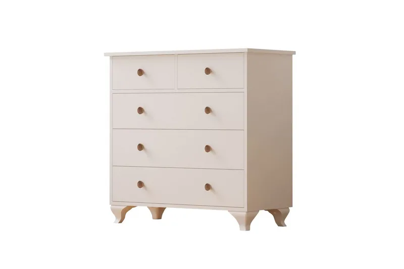 Elyra Hjørnekommode 90 cm, Mat Hvid