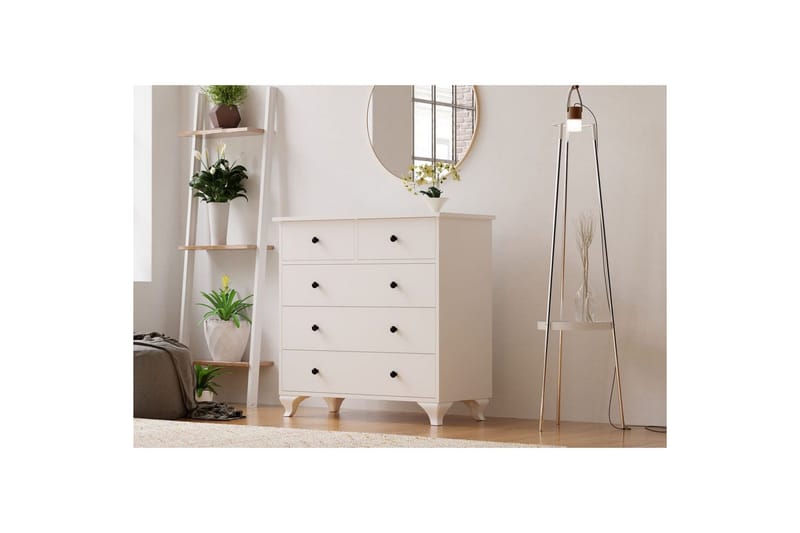 Elyra Hjørnekommode 90 cm - Mat Hvid - Opbevaring - Opbevaringsmøbler - Kommode