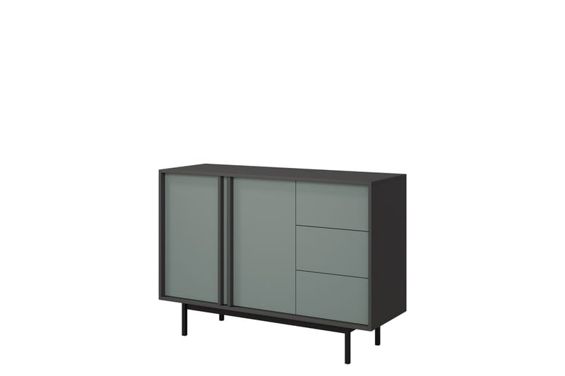 Farshian Skænk 123x43 cm, Grå/Grøn