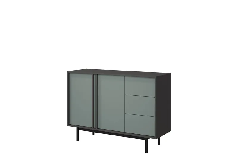 Farshian Skænk 123x43 cm, Grå/Grøn