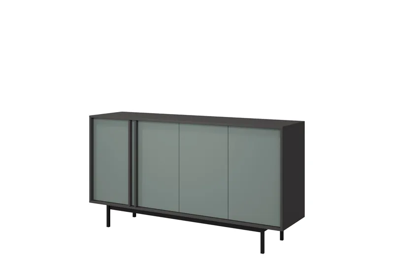 Farshian Skænk 163x43 cm, Grå/Grøn