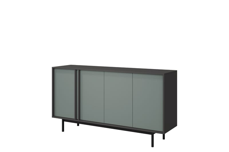 Farshian Skænk 163x43 cm, Grå/Grøn