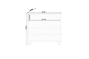 Feylor Hjørnekommode 86 cm - Mat Hvid - Opbevaring - Opbevaringsmøbler - Kommode - Entrékommode