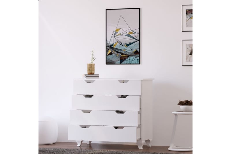 Feylor Hjørnekommode 86 cm - Mat Hvid - Opbevaring - Opbevaringsmøbler - Kommode