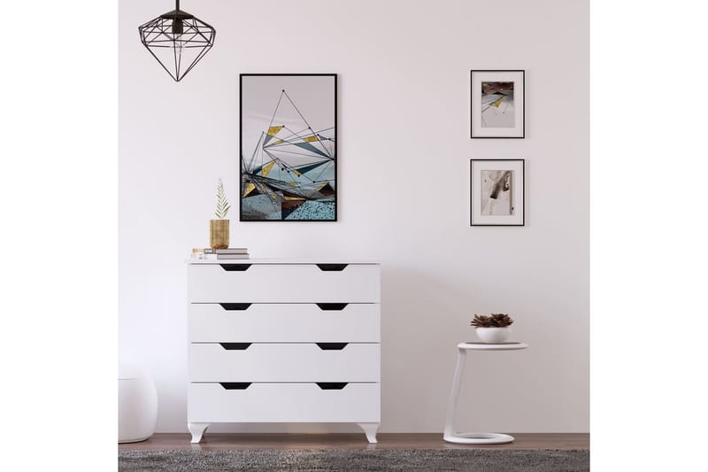 Feylor Hjørnekommode 86 cm - Mat Hvid - Opbevaring - Opbevaringsmøbler - Kommode - Entrékommode