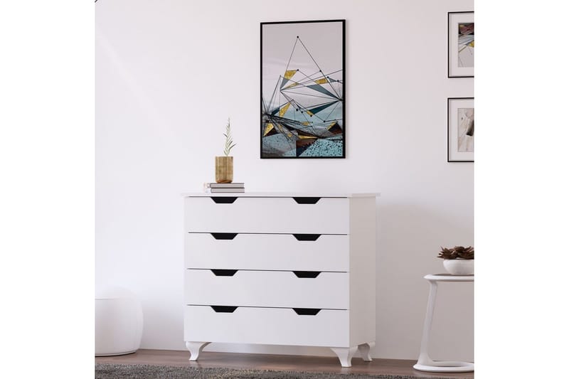 Feylor Hjørnekommode 86 cm - Mat Hvid - Opbevaring - Opbevaringsmøbler - Kommode - Entrékommode