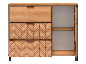 Fonti Skænk 118 cm - Brun|sort - Opbevaring - Opbevaringsmøbler - Kommode