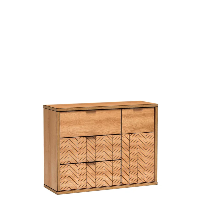 Fonti Skænk 118 cm, Brun|sort
