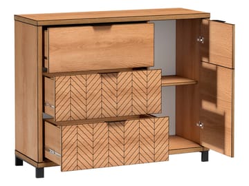 Fonti Skænk 118 cm - Brun|sort - Opbevaring - Opbevaringsmøbler - Kommode