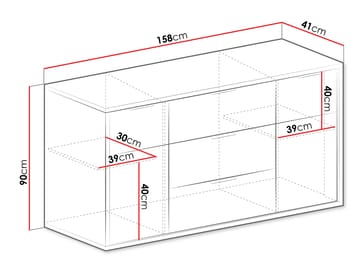 Fonti Skænk 158 cm - Brun - Opbevaring - Opbevaringsmøbler - Skænke & sideboards