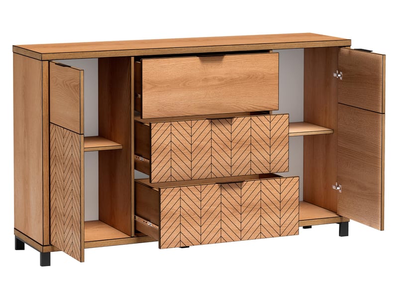 Fonti Skænk 158 cm - Brun|sort - Opbevaring - Opbevaringsmøbler - Skænke & sideboards
