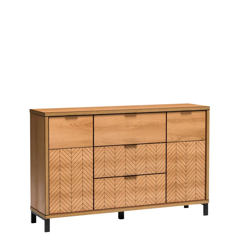 Fonti Skænk 158 cm, Brun|sort