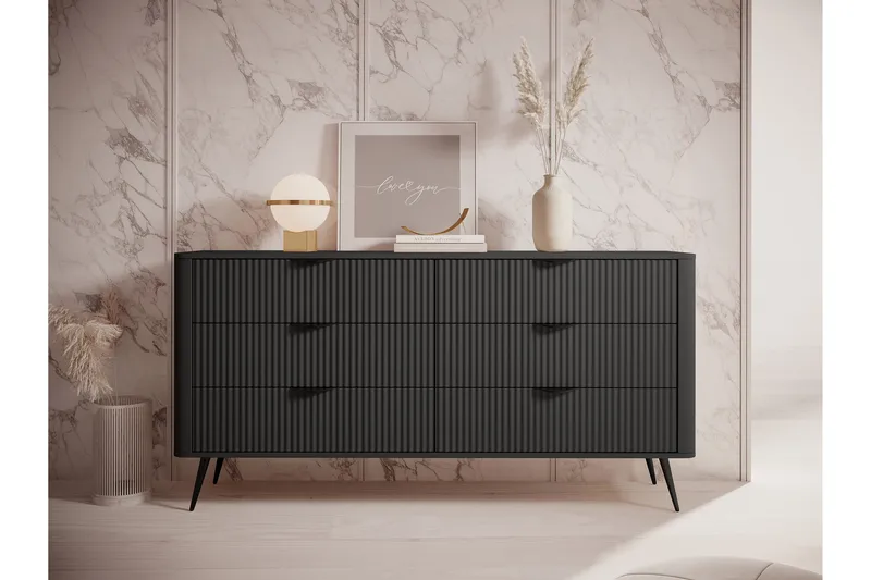 Forba Kommode 164 cm - Sort - Opbevaring - Opbevaringsmøbler - Kommode